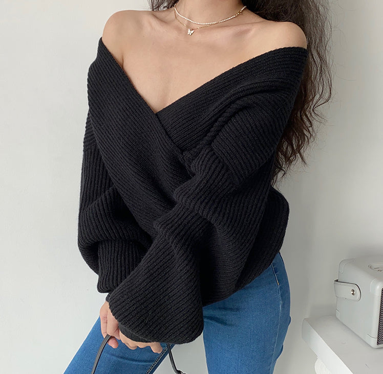 
            
                Load image into Gallery viewer, Maeve Cross Wrap Pullover Sweater
            
        