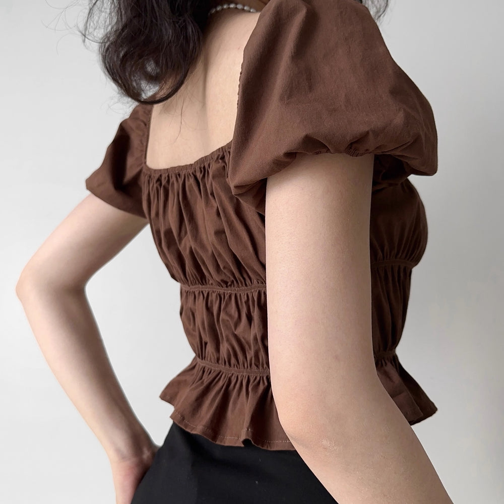 
            
                Load image into Gallery viewer, French Rustic Ruffle Top ~ HANDMADE
            
        