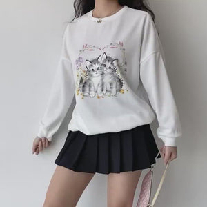 
            
                Load and play video in Gallery viewer, Nana&amp;#39;s Cat Pullover Sweater
            
        