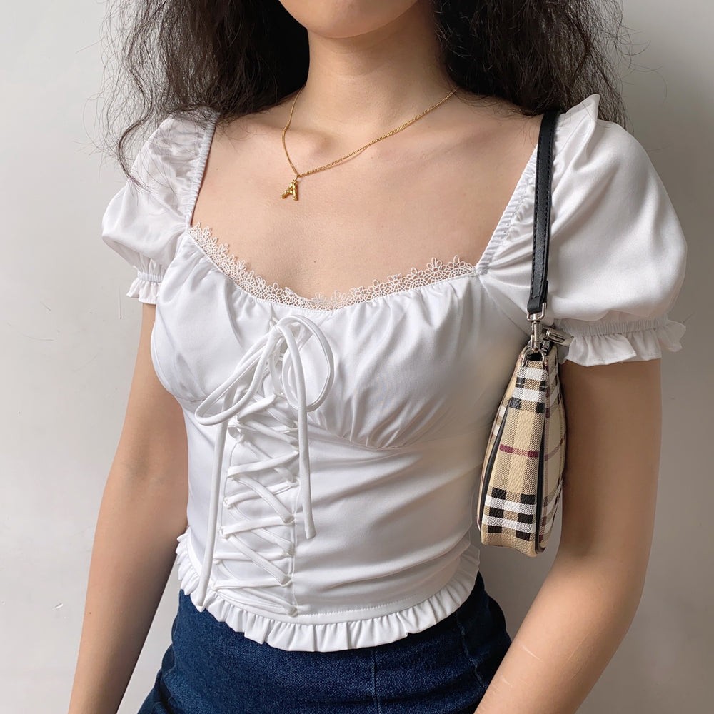 Alice Vintage Court Style Top ~ HANDMADE
