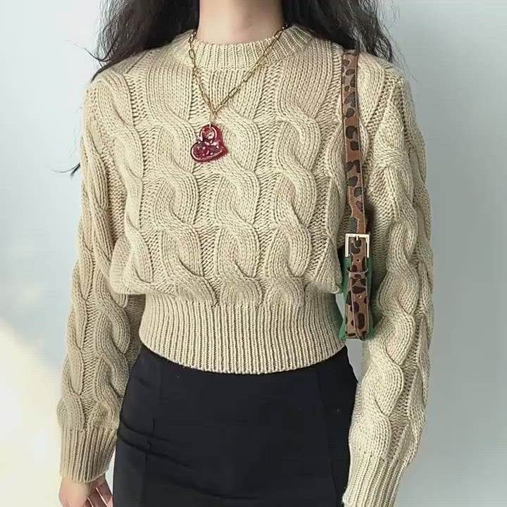 
            
                Load and play video in Gallery viewer, Myra Cable Knit Sweater
            
        