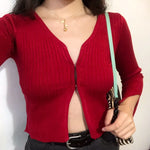 Knitted Clasp Open Cardigan