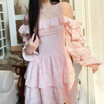Delphine Embroidered Ruffle Dress ~ HANDMADE