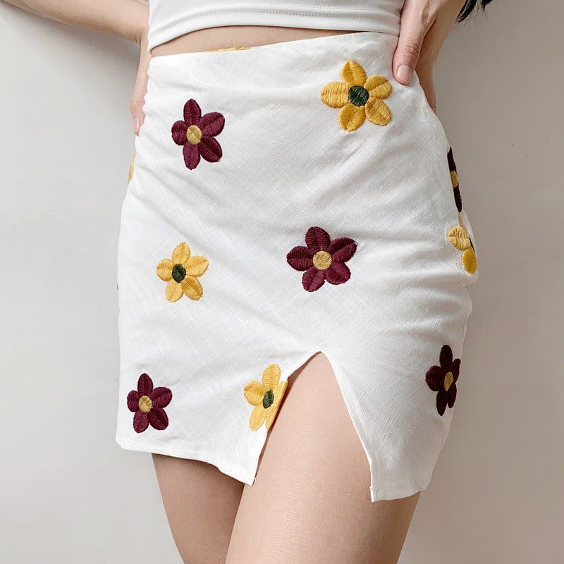 Flower-girl Split Skirt - Pellucid