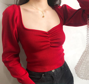 
            
                Load image into Gallery viewer, Oxford Knit Sweater ~ HANDMADE // Red
            
        