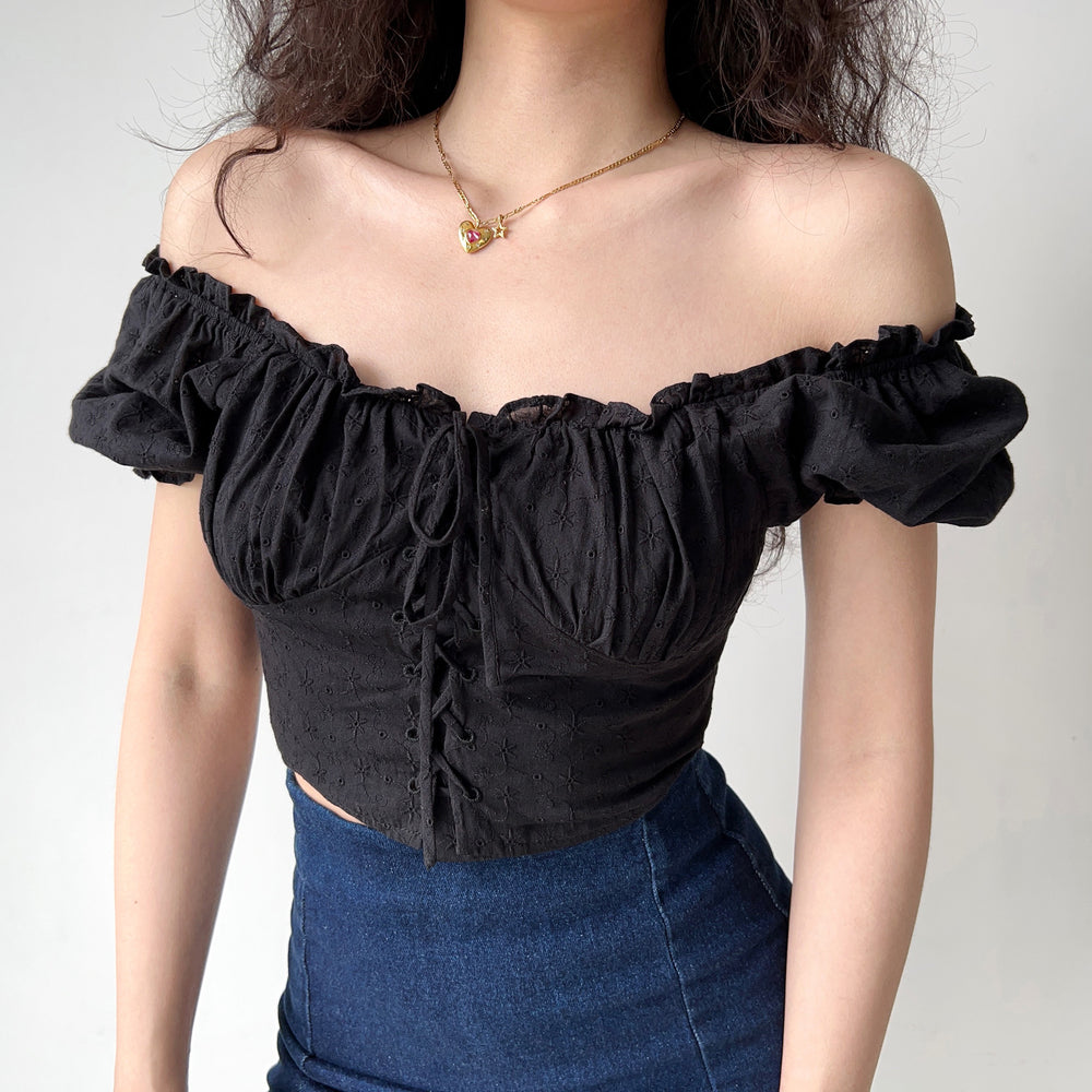 Escape to France Puff Top