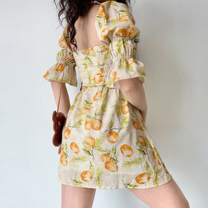
            
                Load image into Gallery viewer, Sweet Clementine A-Line Dress ~ HANDMADE
            
        