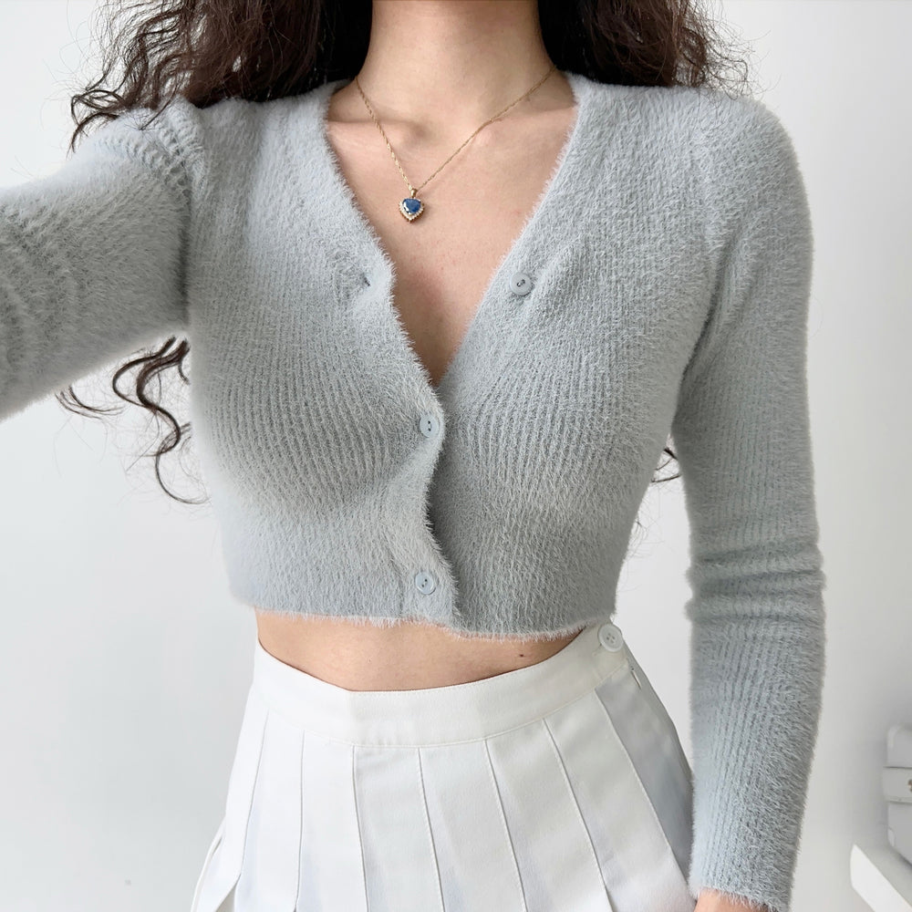 
            
                Load image into Gallery viewer, Cadet Plush Crop Cardigan
            
        