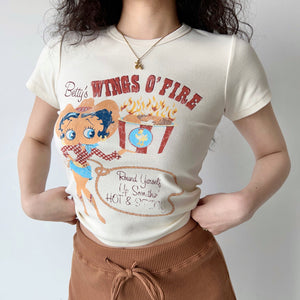
            
                Load image into Gallery viewer, Betty &amp;#39;Wings O&amp;#39; Fire&amp;#39; Tee ~ HANDMADE
            
        