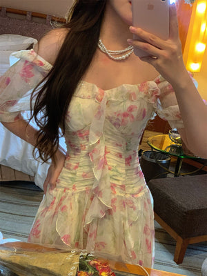 Cottage Fairy Ruffle Dress ~ HANDMADE