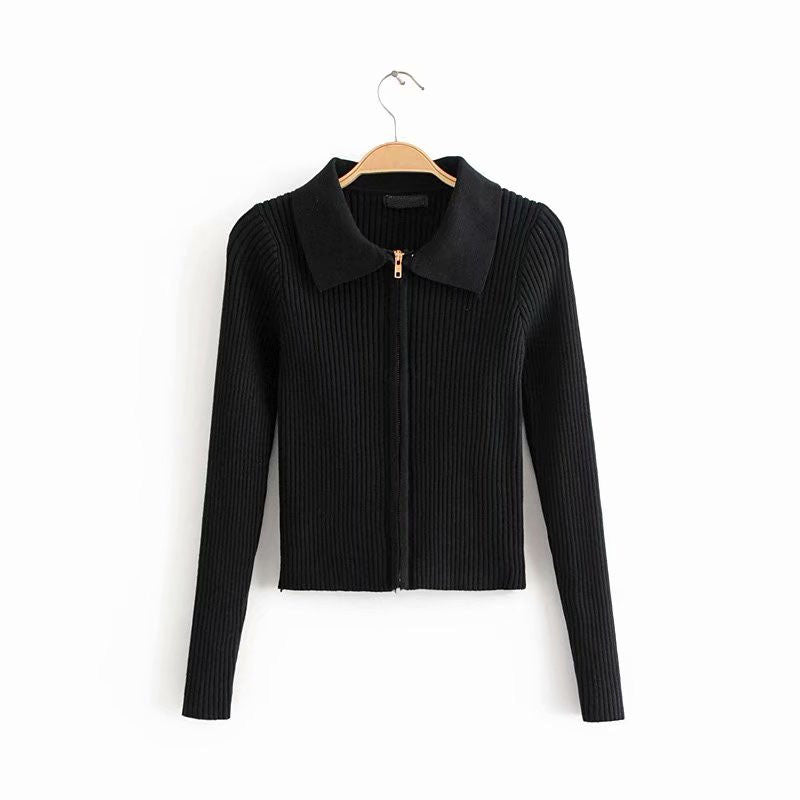 
            
                Load image into Gallery viewer, Double Zipper Cardigan - Pellucid
            
        