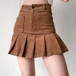Penny Corduroy Pleated Skirt