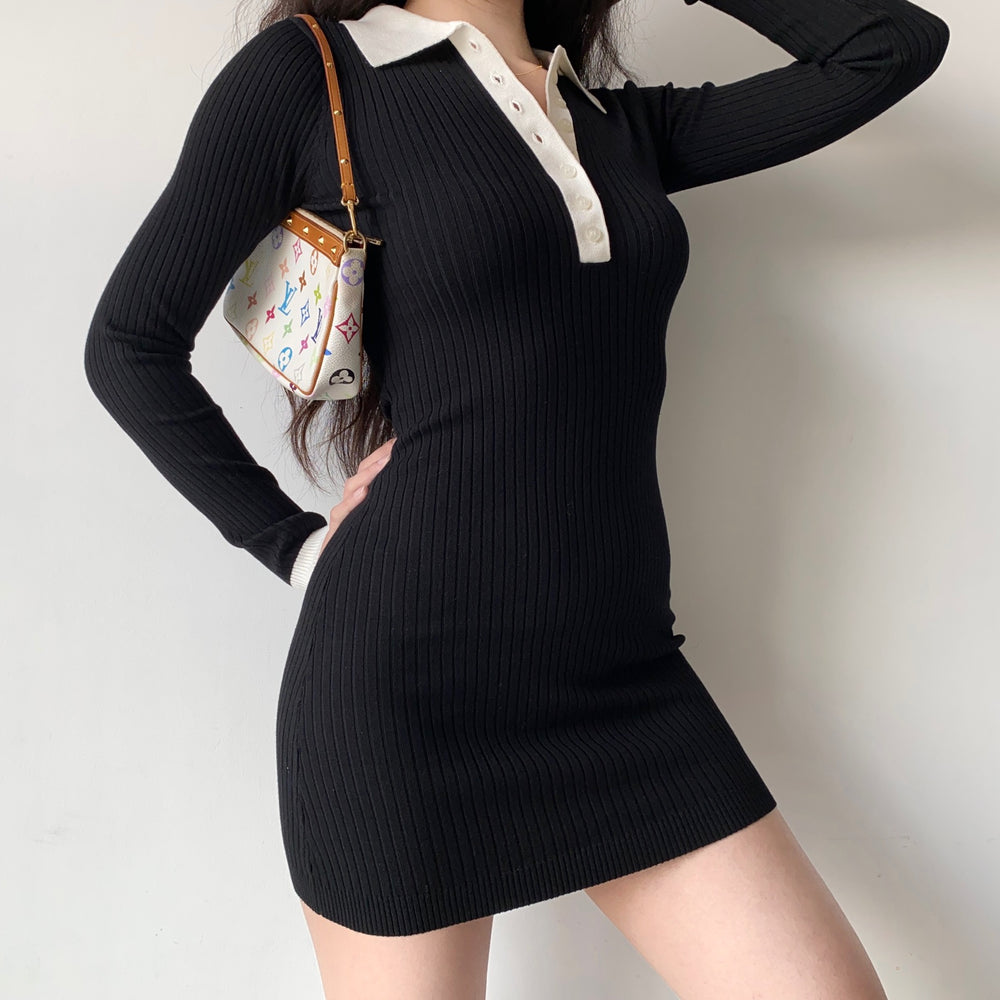 Perfect Match Knit Polo Dress ~ HANDMADE – Pellucid