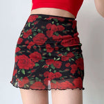 Vintage Roses Mesh Skirt ~ HANDMADE