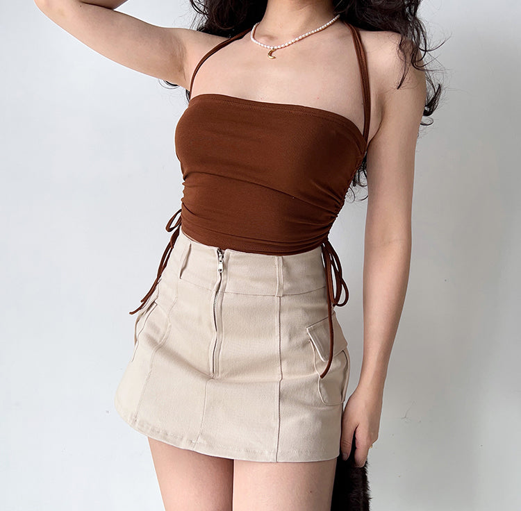 
            
                Load image into Gallery viewer, Dual Drawstring Halter Camisole
            
        