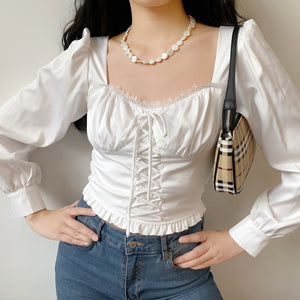 
            
                Load image into Gallery viewer, Vintage Court Style Corset Top [Handmade] - Pellucid
            
        