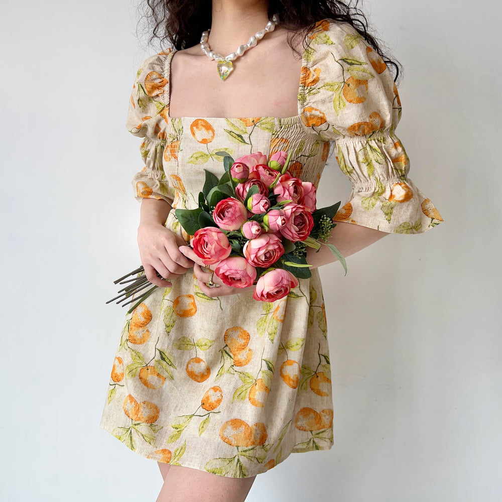 Pixie Floral Bustier Dress // Violet