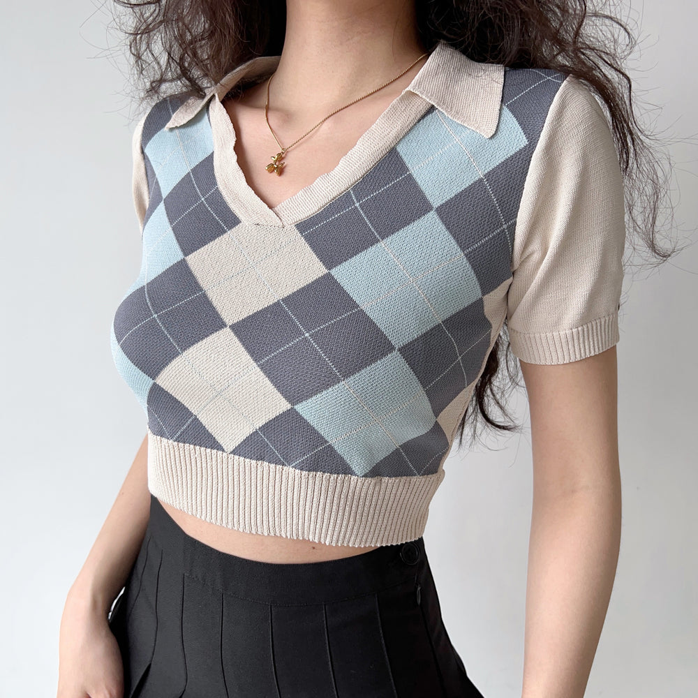 Is That The New Girls Argyle Print Crop Tank Top ??