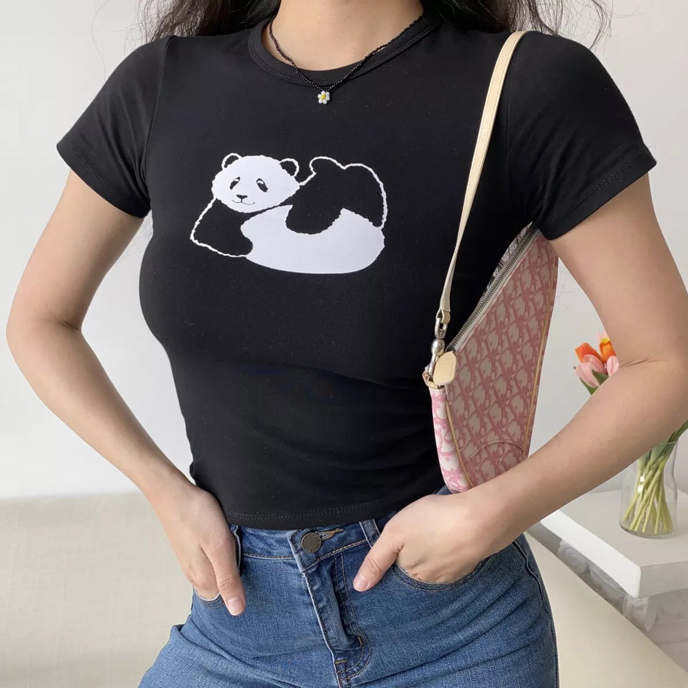 Panda Painting Tee ~ HANDMADE