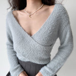 Isabel Cross Wrap Pullover Sweater