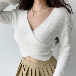 
            
                Load image into Gallery viewer, Isabel Cross Wrap Pullover Sweater
            
        