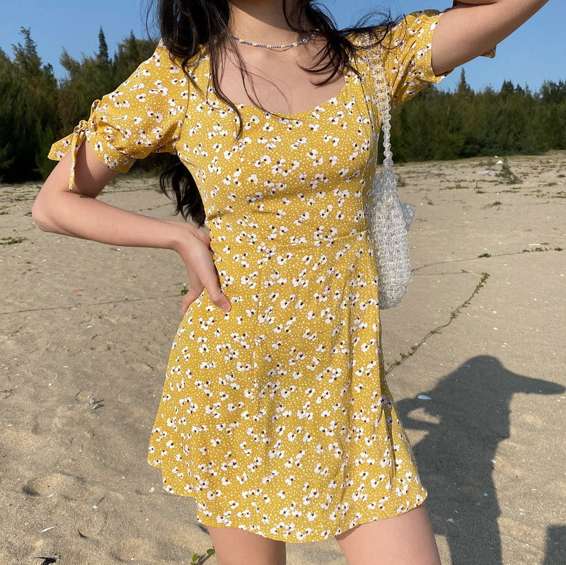 Posey Cutout Dress // Yellow