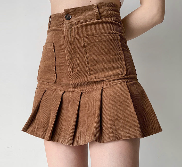 
            
                Load image into Gallery viewer, Penny Corduroy Pleated Skirt
            
        