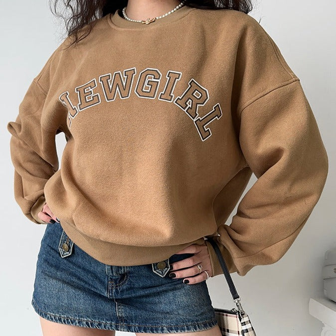 NewGirl Fleece Pullover Crewneck
