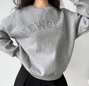 NewGirl Fleece Pullover Crewneck