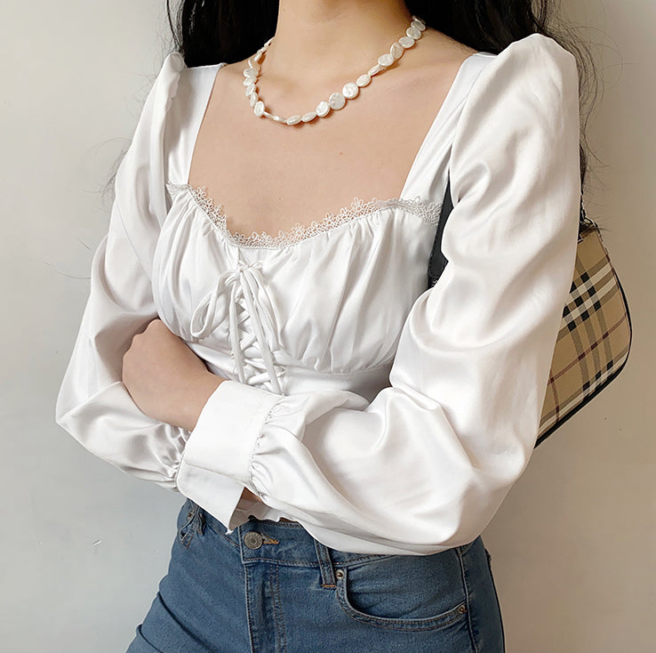 Vintage Court Style Corset Top [Handmade] - Pellucid