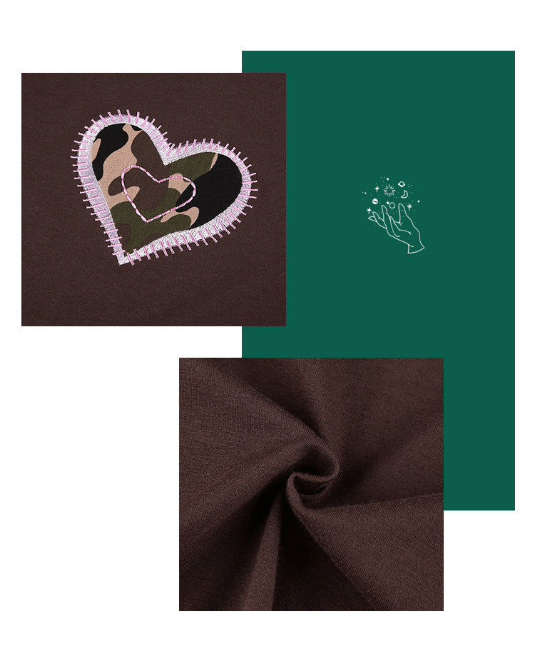 
            
                Load image into Gallery viewer, Camouflage Heart Baby Tee
            
        