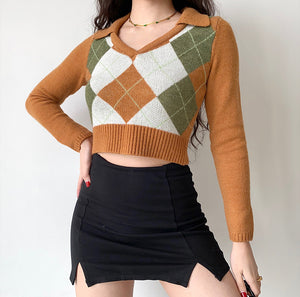 Orange Pekoe Diamond Sweater