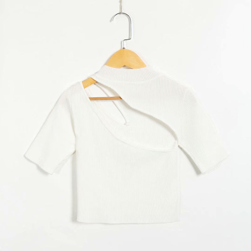 
            
                Load image into Gallery viewer, Pandora Knit Cutout Top - Pellucid
            
        