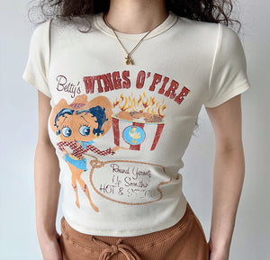 
            
                Load image into Gallery viewer, Betty &amp;#39;Wings O&amp;#39; Fire&amp;#39; Tee ~ HANDMADE
            
        