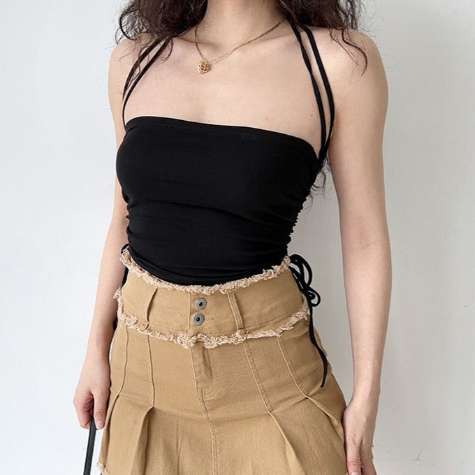
            
                Load image into Gallery viewer, Dual Drawstring Halter Camisole
            
        