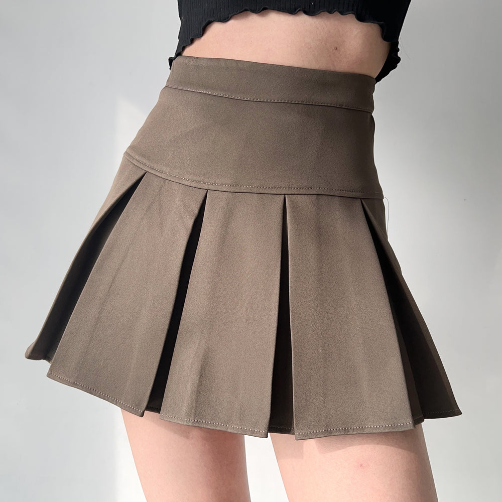 Academia High-Waisted Pleated Skirt - Main Image