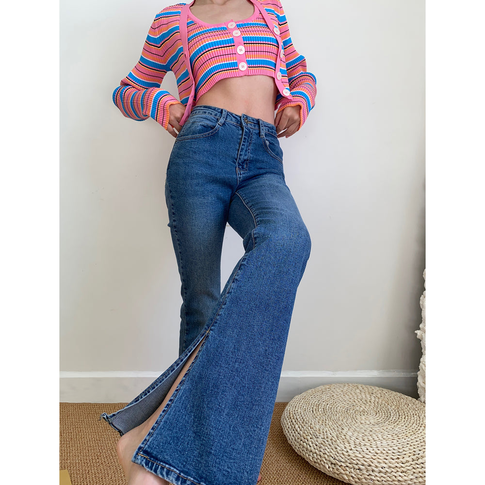 Killa Split Flare Jeans ~ HANDMADE – Pellucid