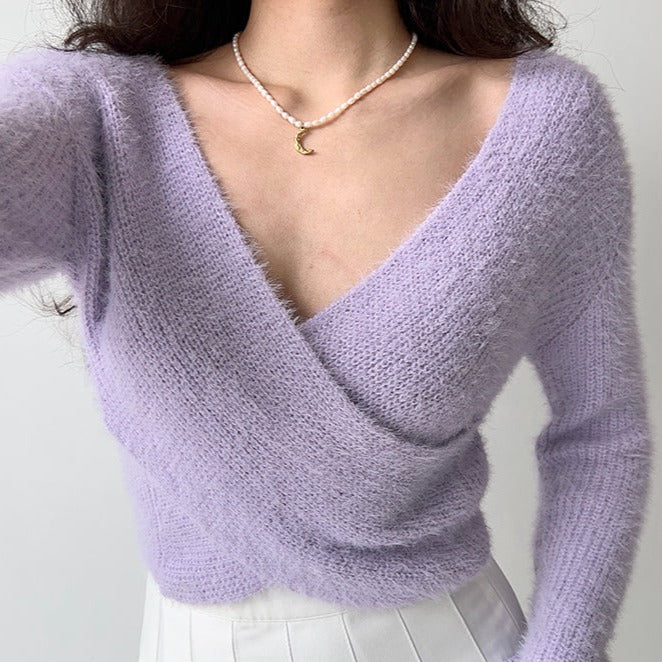
            
                Load image into Gallery viewer, Isabel Cross Wrap Pullover Sweater
            
        