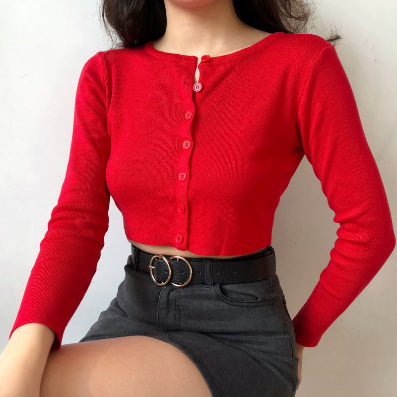 
            
                Load image into Gallery viewer, Athena Knit Top // Red - Pellucid
            
        