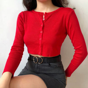 Athena Knit Top // Red - Pellucid