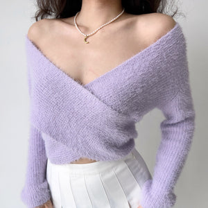 Isabel Cross Wrap Pullover Sweater