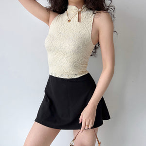 Vintage Lace Cheongsam Top ~ HANDMADE