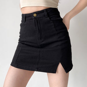 New Look Split Denim Skirt