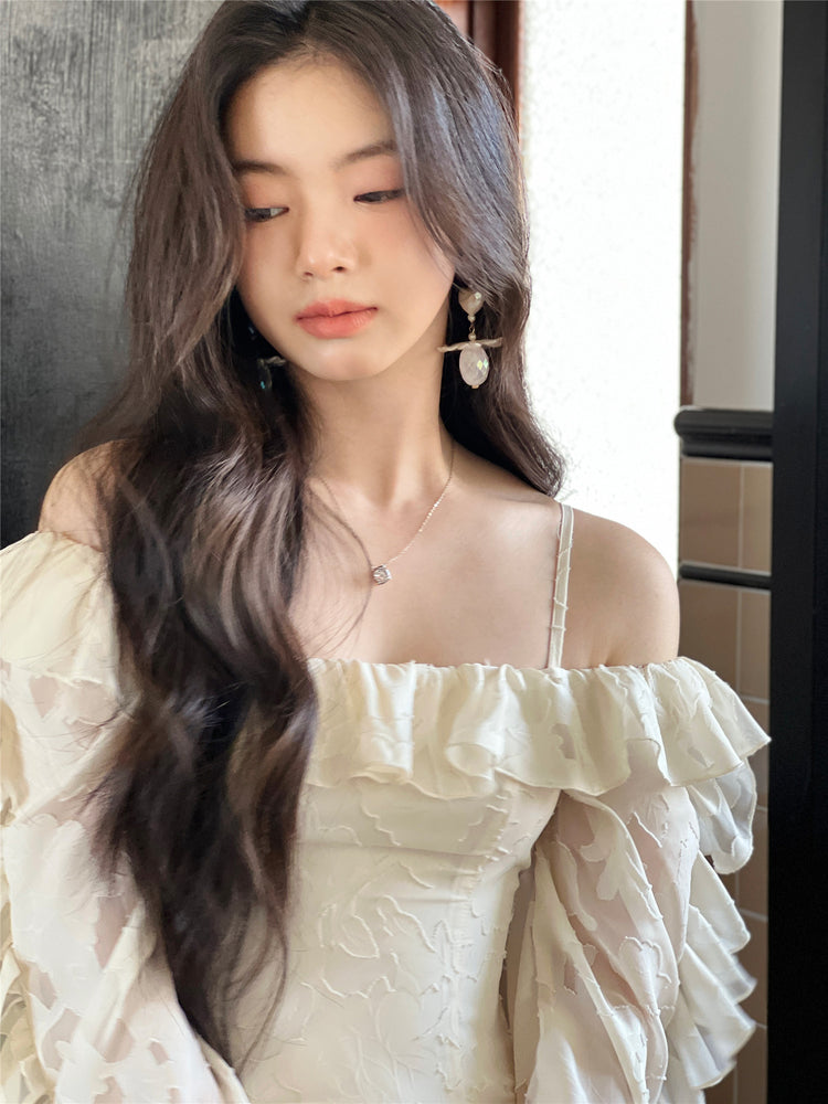 Delphine Embroidered Ruffle Dress ~ HANDMADE