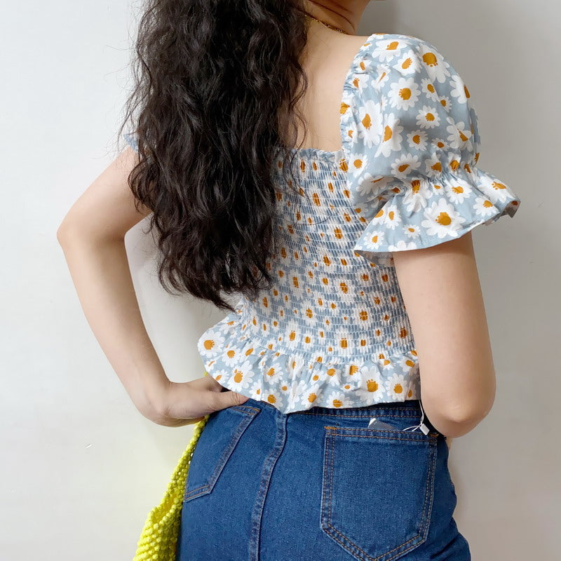 
            
                Load image into Gallery viewer, Bethany Ruffled Daisy Top - Pellucid
            
        