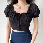 Escape to France Puff Top