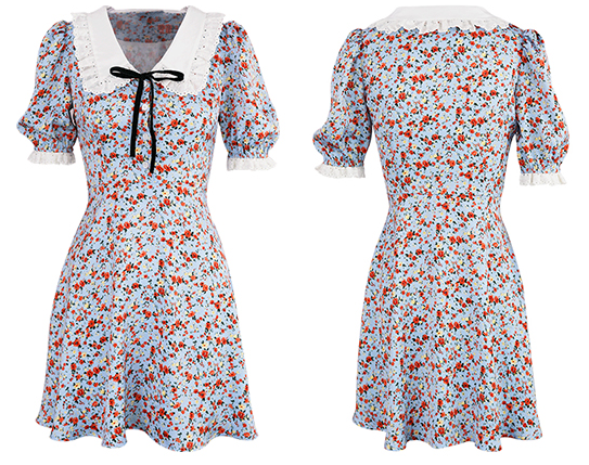 60s Dollhouse Floral Dress ~ HANDMADE