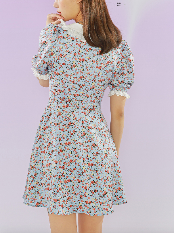 60s Dollhouse Floral Dress ~ HANDMADE