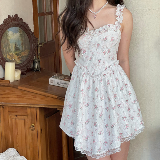 Vintage Tea Party Floral Dress ~ HANDMADE