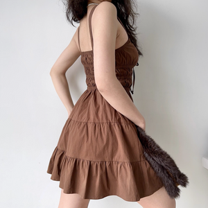 French Rustic Ruffle Dress ~ HANDMADE